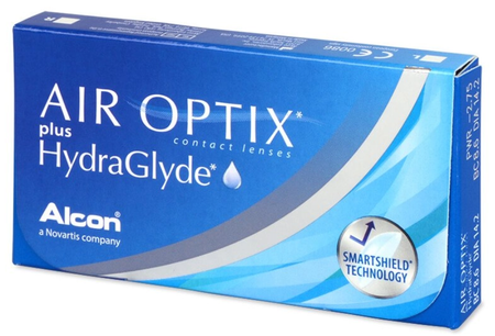 AIR OPTIX Plus HydraGlyde monthly lenses, 3 pcs.