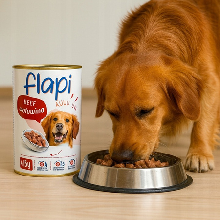 MOKRA KARMA DLA PSA Z WOŁOWINĄ W SOSIE PEŁNOPORCJOWA 415g