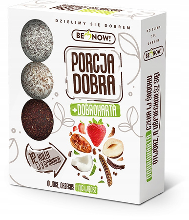 Owocowo-orzechowe kulki Porcja Dobra 144g x 10szt