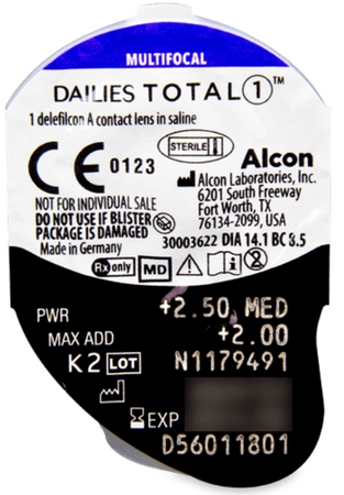 Dailies Total 1 Multifocal, 30 pcs