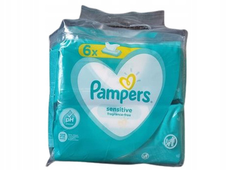 PAMPERS SENSITIVE Chusteczki naw. 6x52=312szt