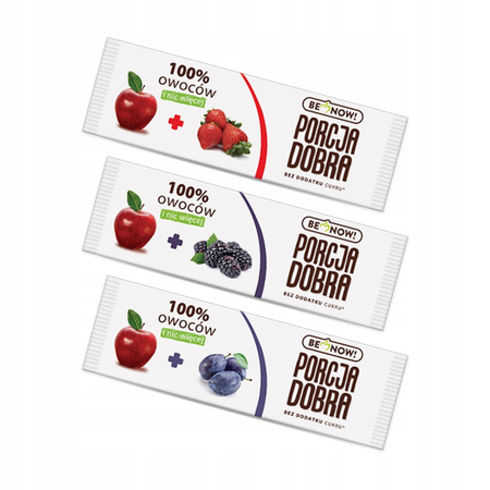 MIX przekąski owocowe Porcja Dobra 3 rodzaje x 8