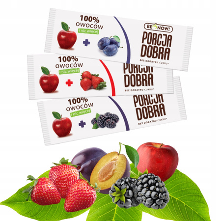 PORCJA DOBRA MIX przekąski owocowe 6 listków x5szt