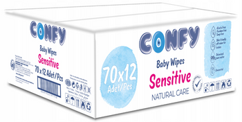 Chusteczki nawilżane CONFY 12 x 70 szt