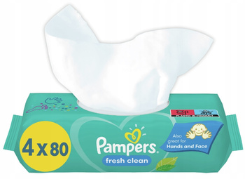 PAMPERS FRESH CLEAN Chusteczki naw. 4x80