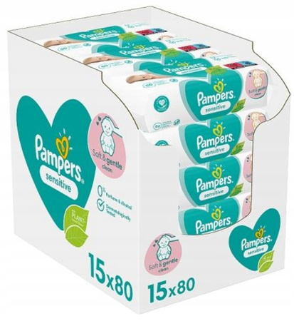 PAMPERS Sensitive Chusteczki nawilżane 15x80