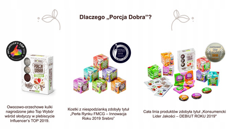 MIX przekąski owocowe Porcja Dobra 3 rodzaje x 8